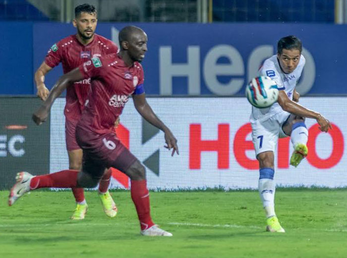 29/11/2021 : NORTH EAST UNITED FC  - (<b> <font color=red> 1-2  </b></font>) - CHENNAIYIN FC : kolkatafootball.com