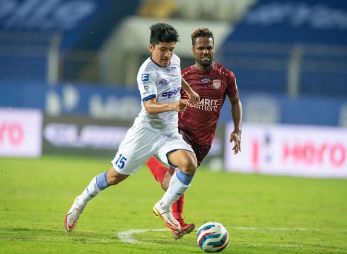 29/11/2021 : NORTH EAST UNITED FC  - (<b> <font color=red> 1-2  </b></font>) - CHENNAIYIN FC : kolkatafootball.com